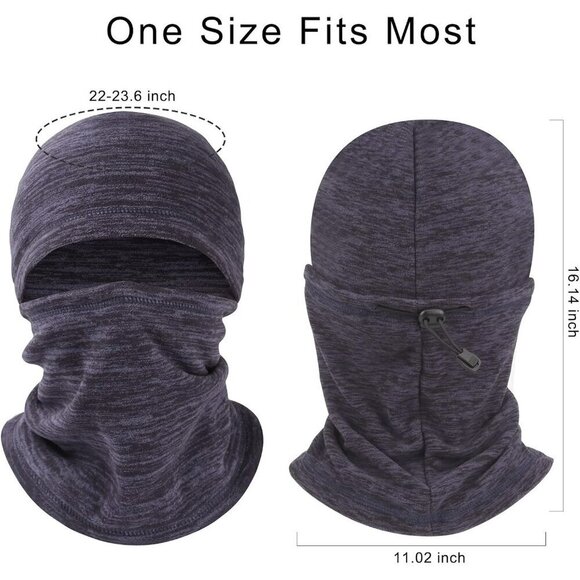 Balaclava Ski Face Mask, Cold Weather Windproof Hooded Scarf Hat(men&women) - Picture 2 of 7